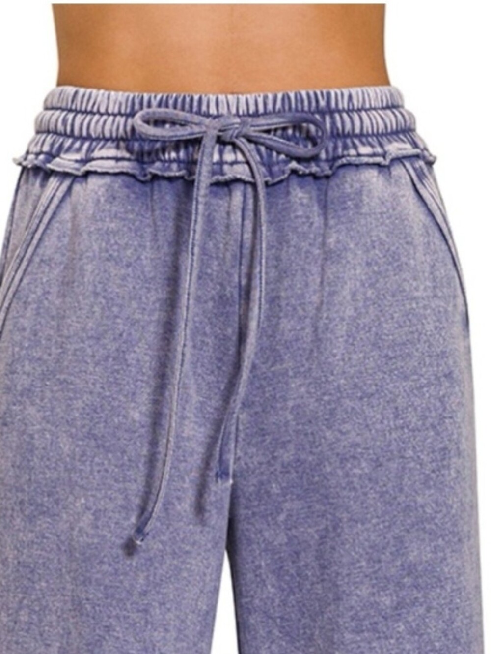 Zenana Wide Leg Lounge Pants - Picture 2 of 8